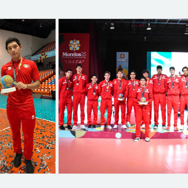 Alumno de Cecyte Sonora conquista medalla de plata para México en Torneo Internacional de Voleibol.